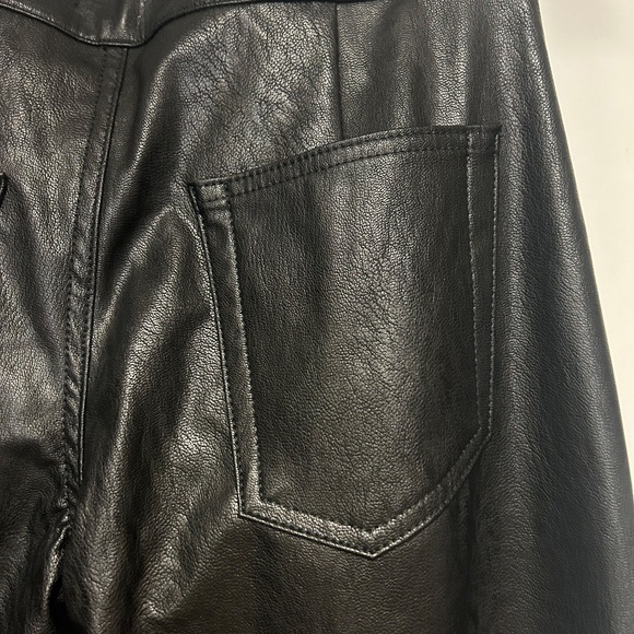 ASKK NY Faux Leather Flare Pants, new with tags, size 26 - Picture 5 of 5